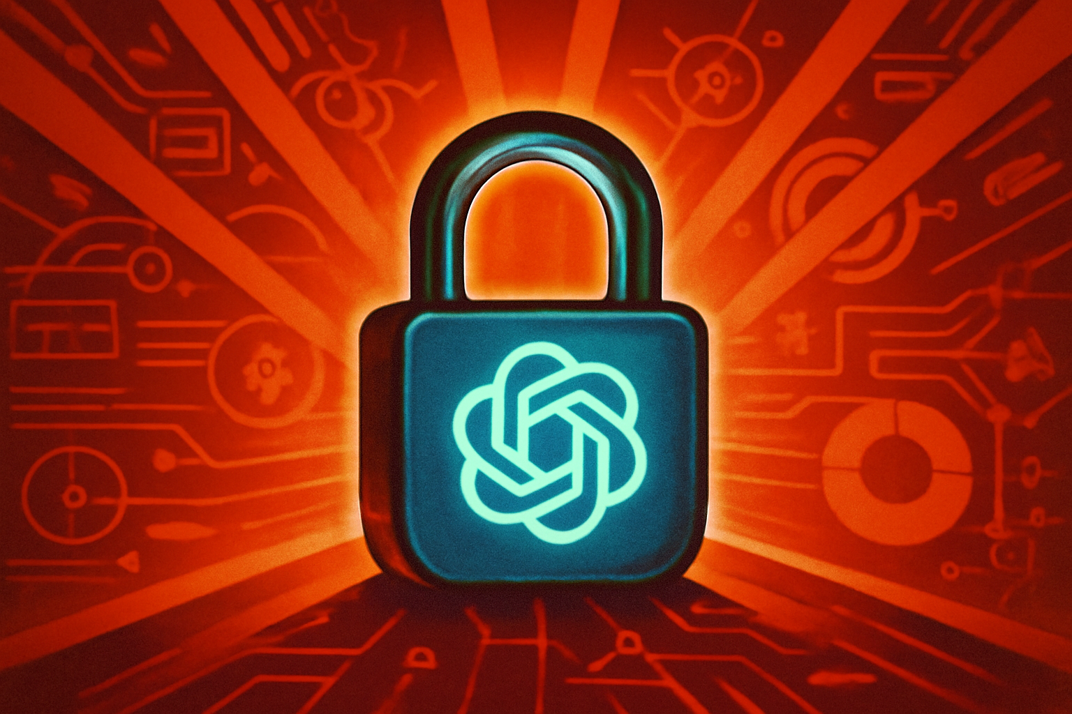 A high-tech digital security interface featuring glowing lines of code and a shield symbol in a dark, atmospheric data center.