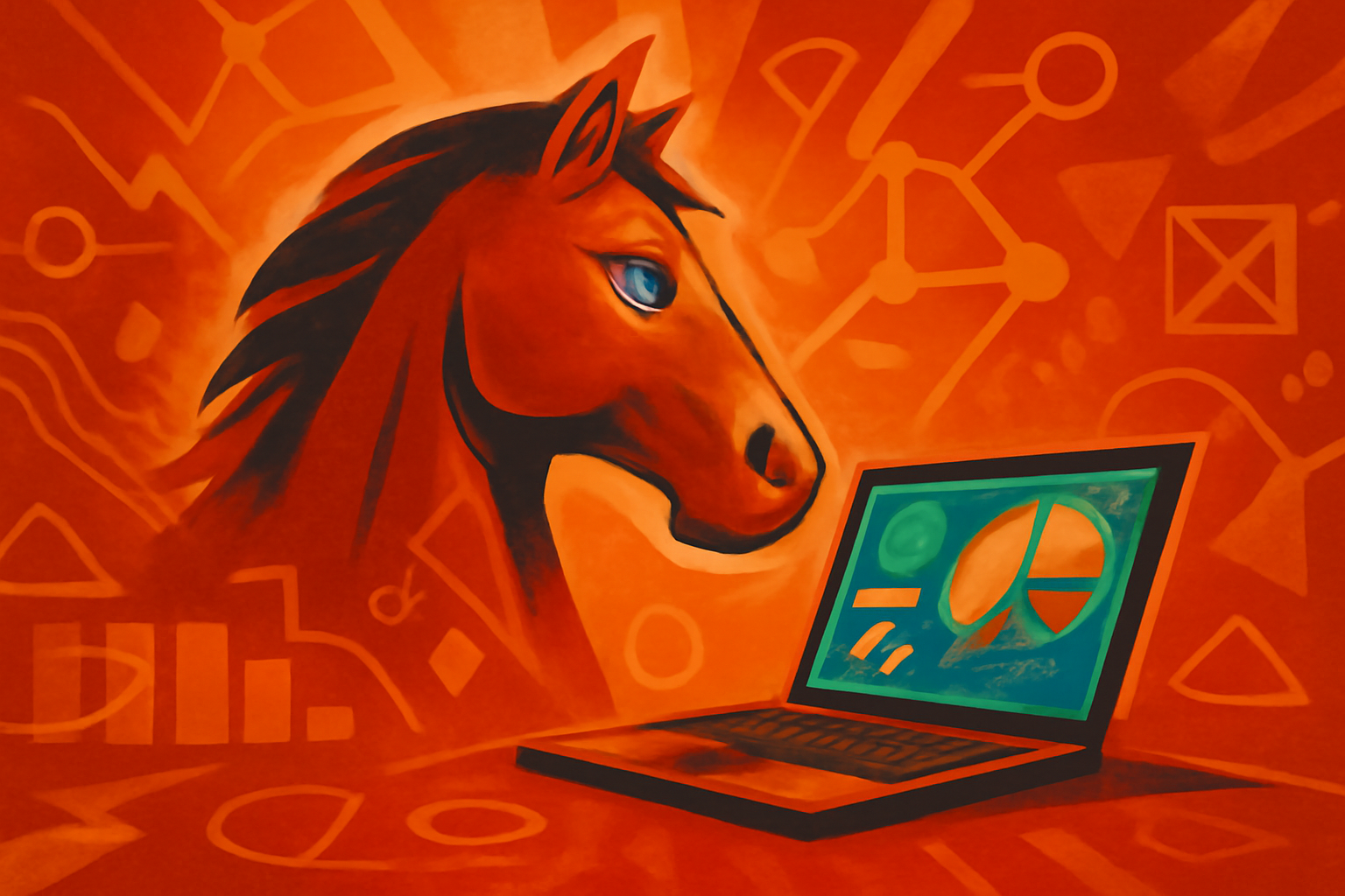 A close-up of a magnifying glass examining a glowing digital brain inside a transparent head, symbolizing the scientific scrutiny of AI cognition.