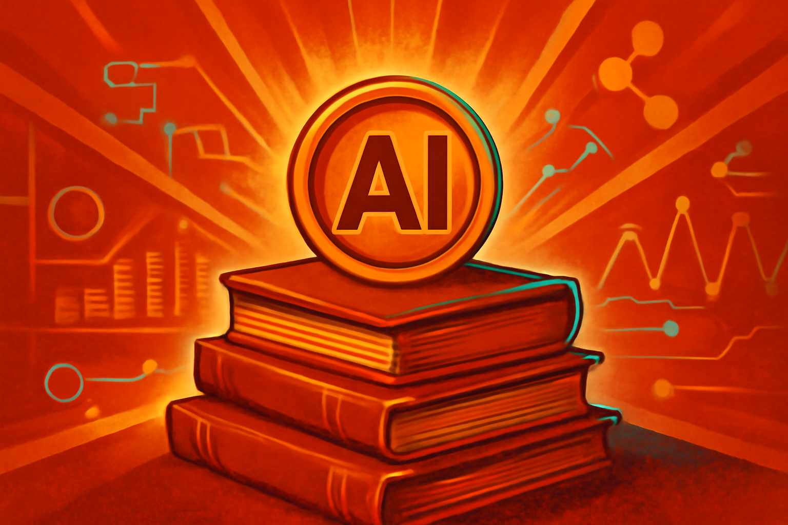 A conceptual illustration showing two different people separated by a digital glowing gap, symbolizing the socioeconomic divide in artificial intelligence access and usage.