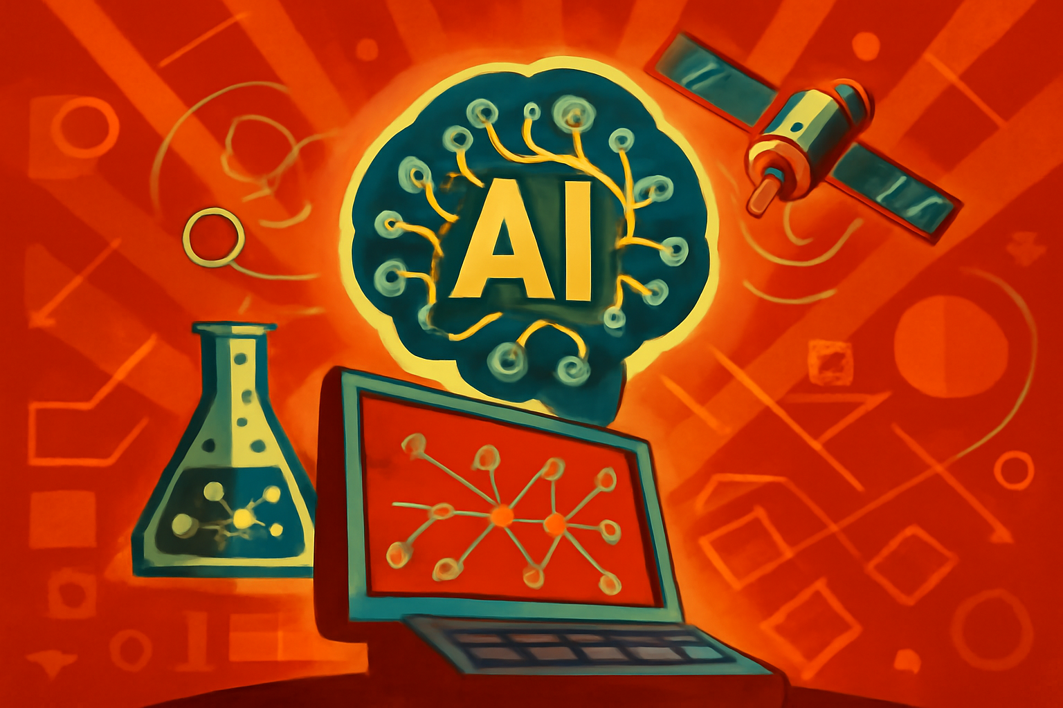 Researchers collaborating in a modern laboratory looking at digital data visualizations for international science projects.