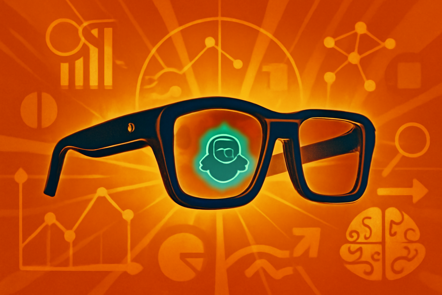 A person wearing modern smart glasses while standing in a home kitchen, illustrating the use of AI technology for dementia patient support.