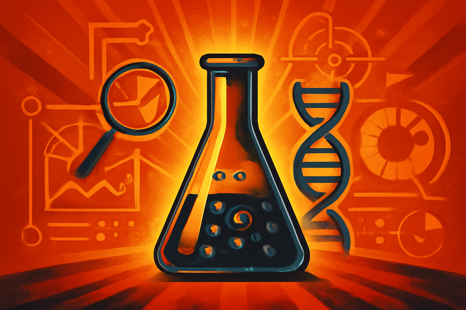 A digital visualization of a DNA strand merged with artificial intelligence circuitry, representing GPT-Rosalind's role in life sciences.