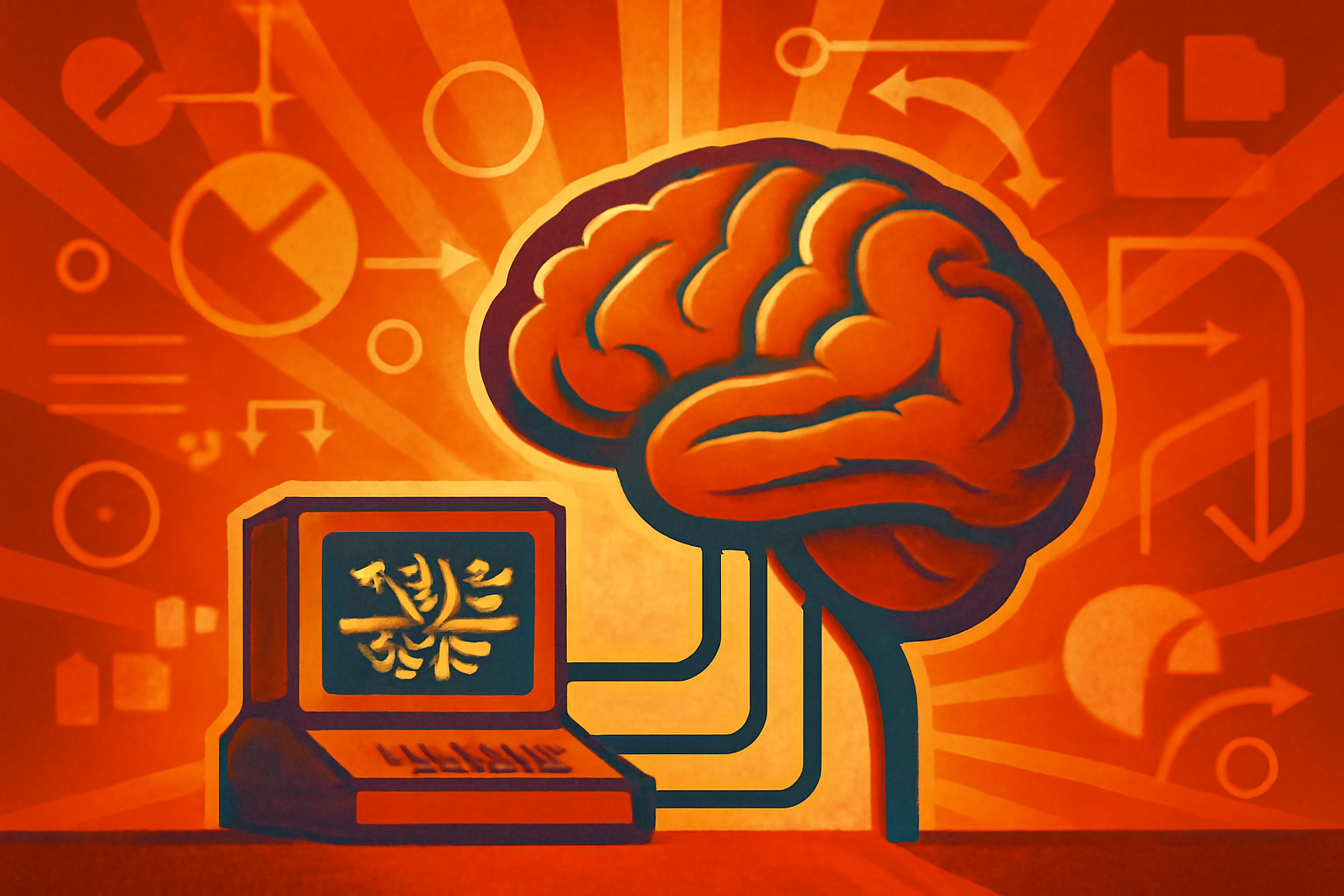 A 3D digital visualization of a human brain interconnected with data points representing genomics and clinical health metrics.