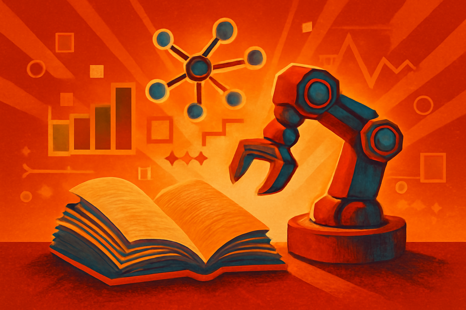 A modern, high-tech laboratory with holographic data displays showing molecular models and research data, representing autonomous AI-driven drug discovery.