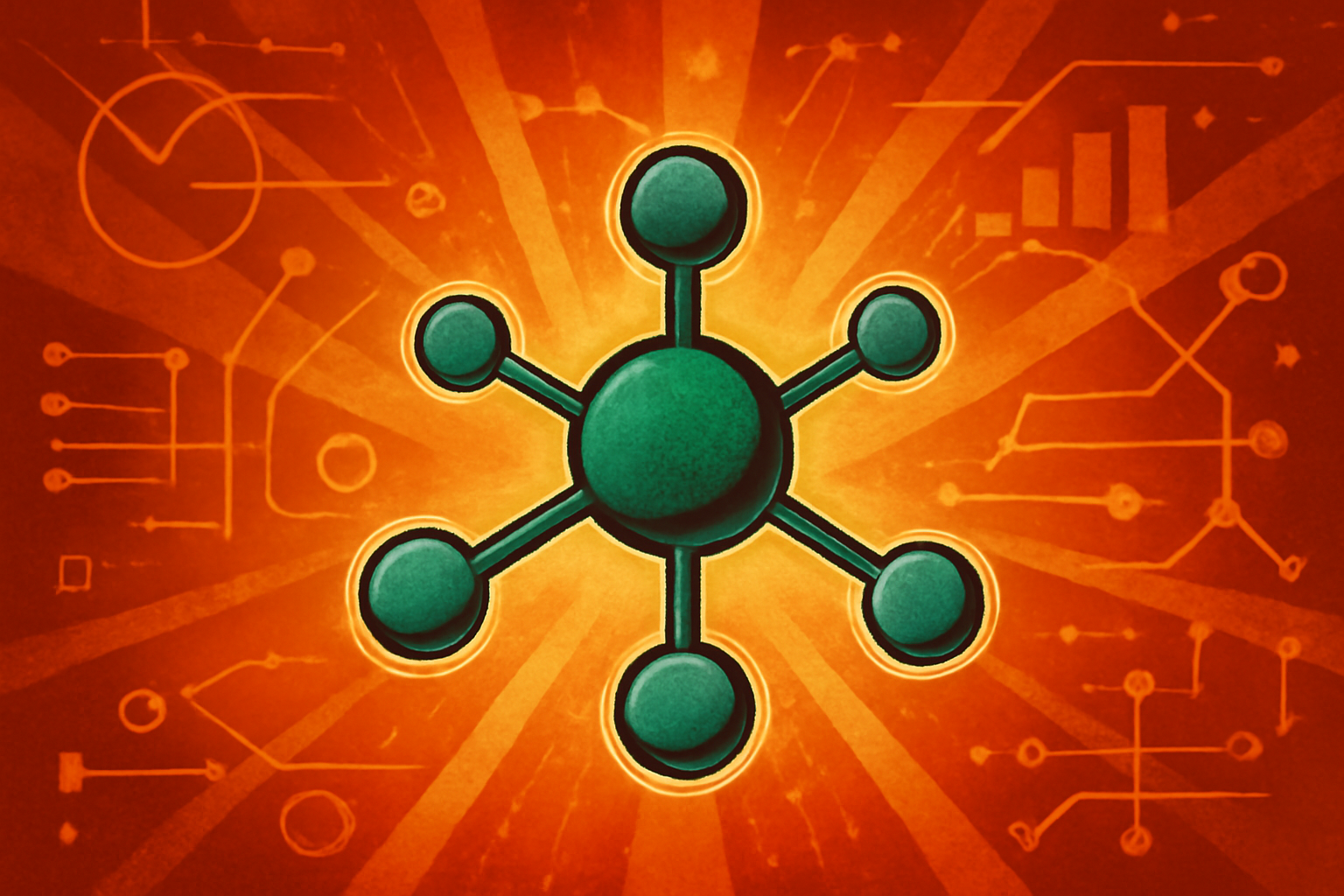 A conceptual digital artwork showing a DNA strand integrating with mathematical formulas and light-filled geometric nodes to represent AI in pharmaceutical research.