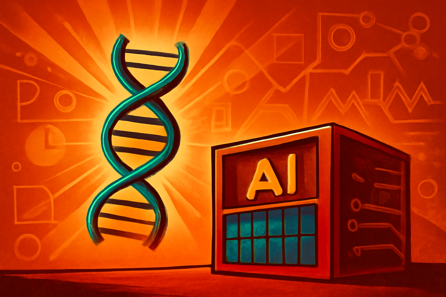 A high-tech pharmaceutical lab featuring advanced server racks and digital interfaces, symbolizing the BMS and NVIDIA AI factory collaboration.