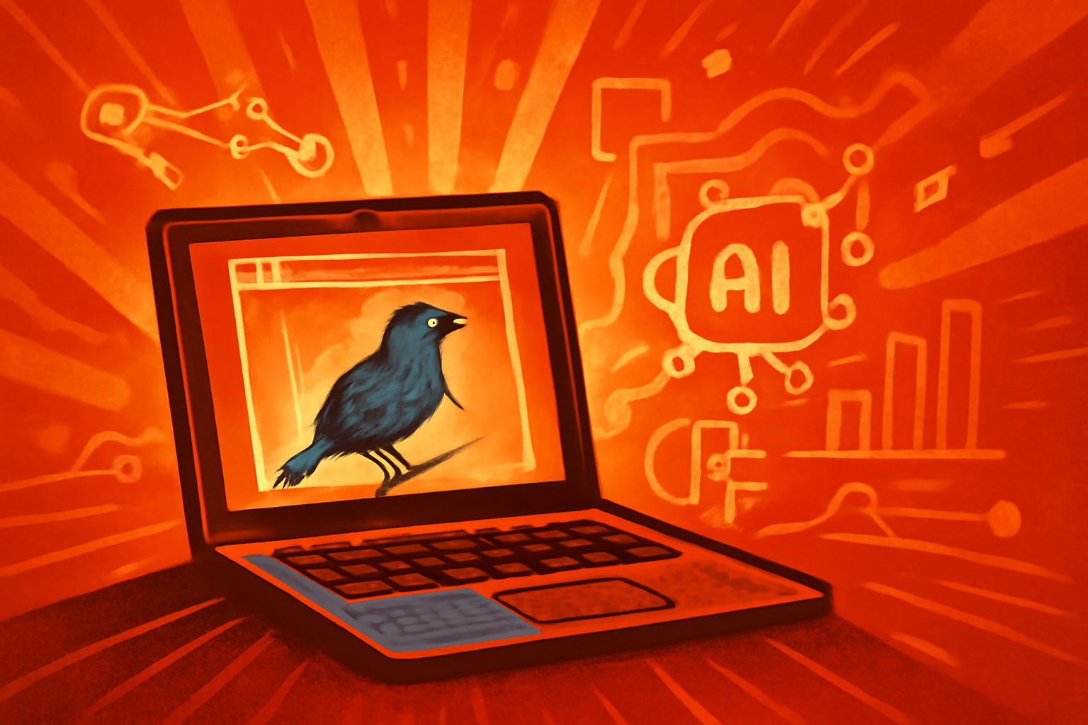 A scientist examines a digital image of a bird on a computer screen in a professional research setting.
