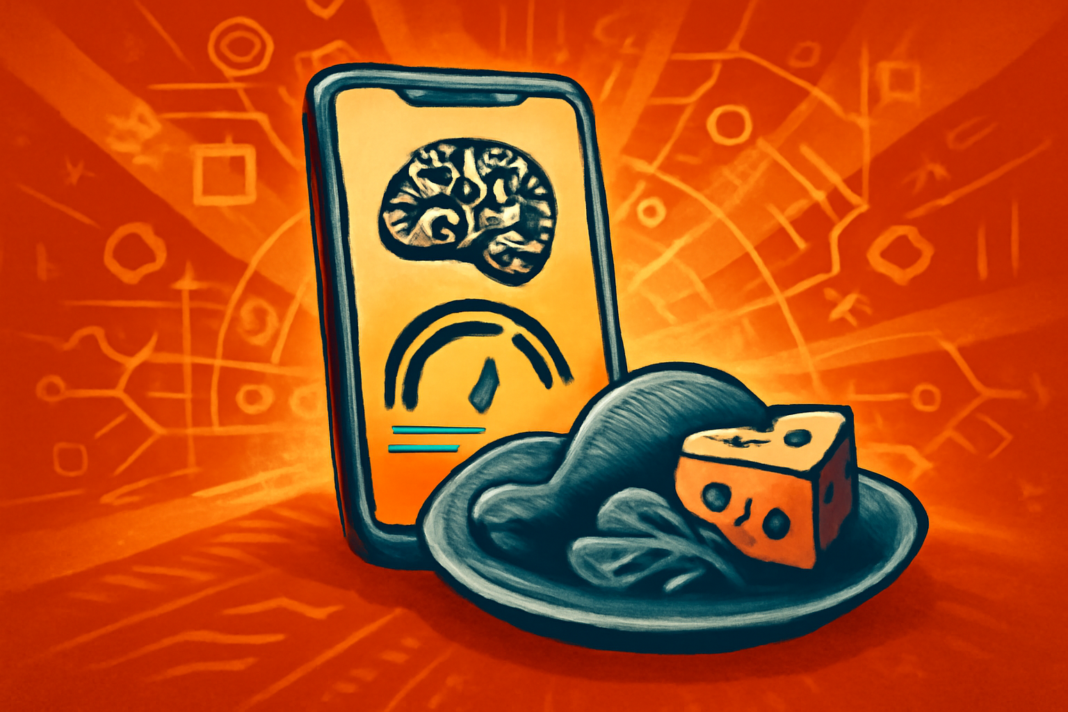 A smartphone showing a food tracking app next to a plate of high-fat ketogenic food including meat and avocado.