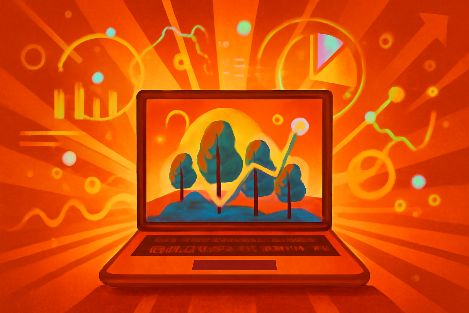 A dense green forest canopy in Brazil with a digital grid and data visualization overlay representing carbon levels.