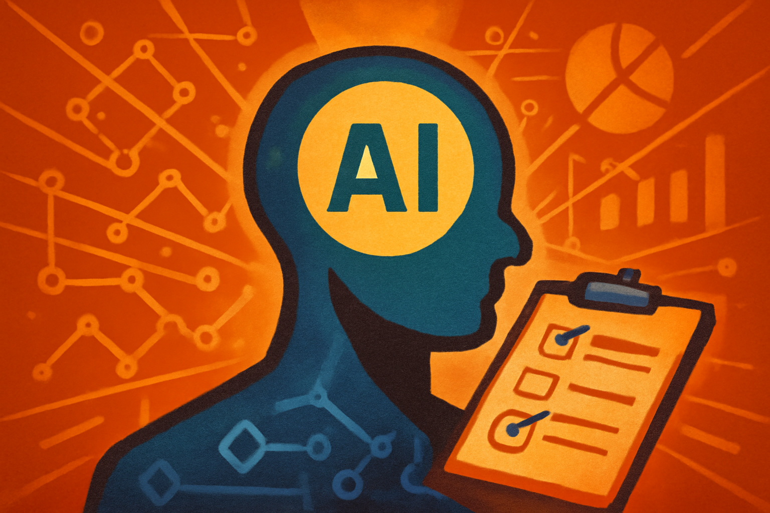 An editorial illustration of a human hand touching a glowing, adaptive digital interface, representing the partnership between human intelligence and personalized AI.