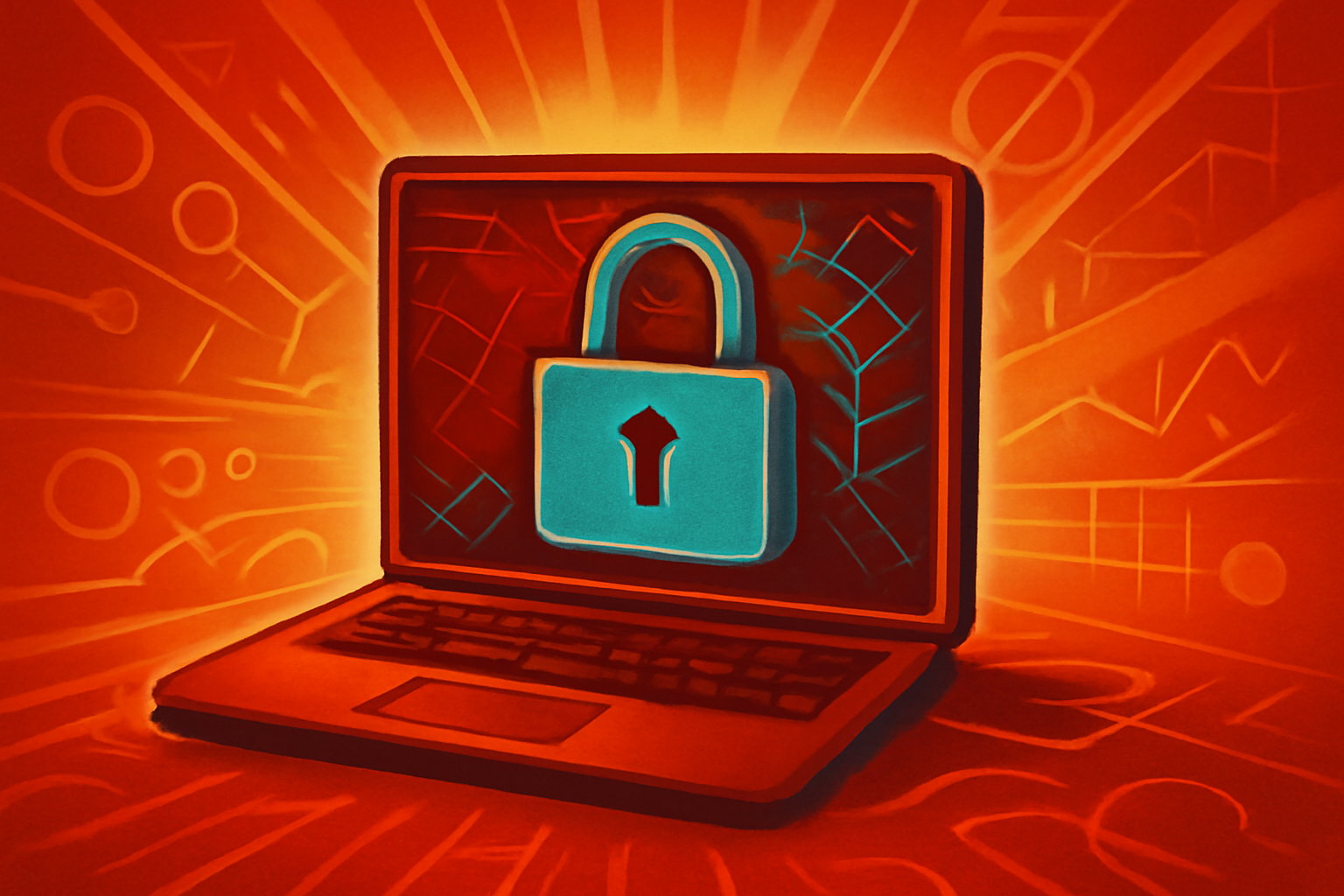 A conceptual illustration of an AI system being halted, featuring a digital brain under a warning sign and binary code backgrounds.