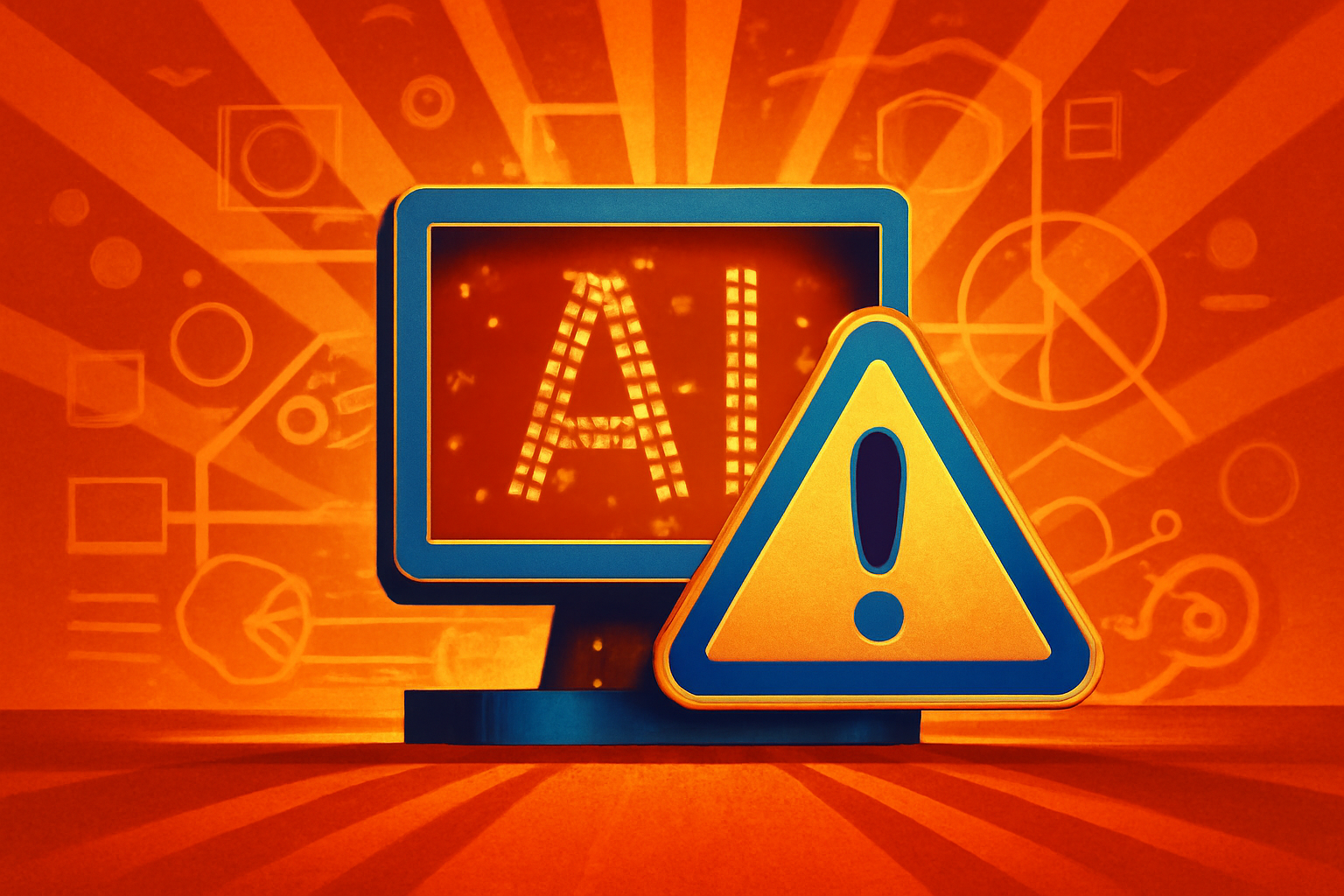 A digital interface showing a notification alert for human intervention within a complex AI data visualization environment.