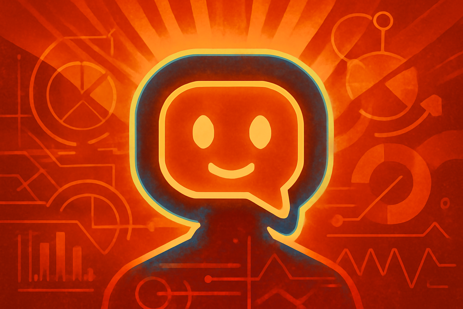 A smartphone displaying a text-based AI chat session, set against a sterile, out-of-focus medical background.