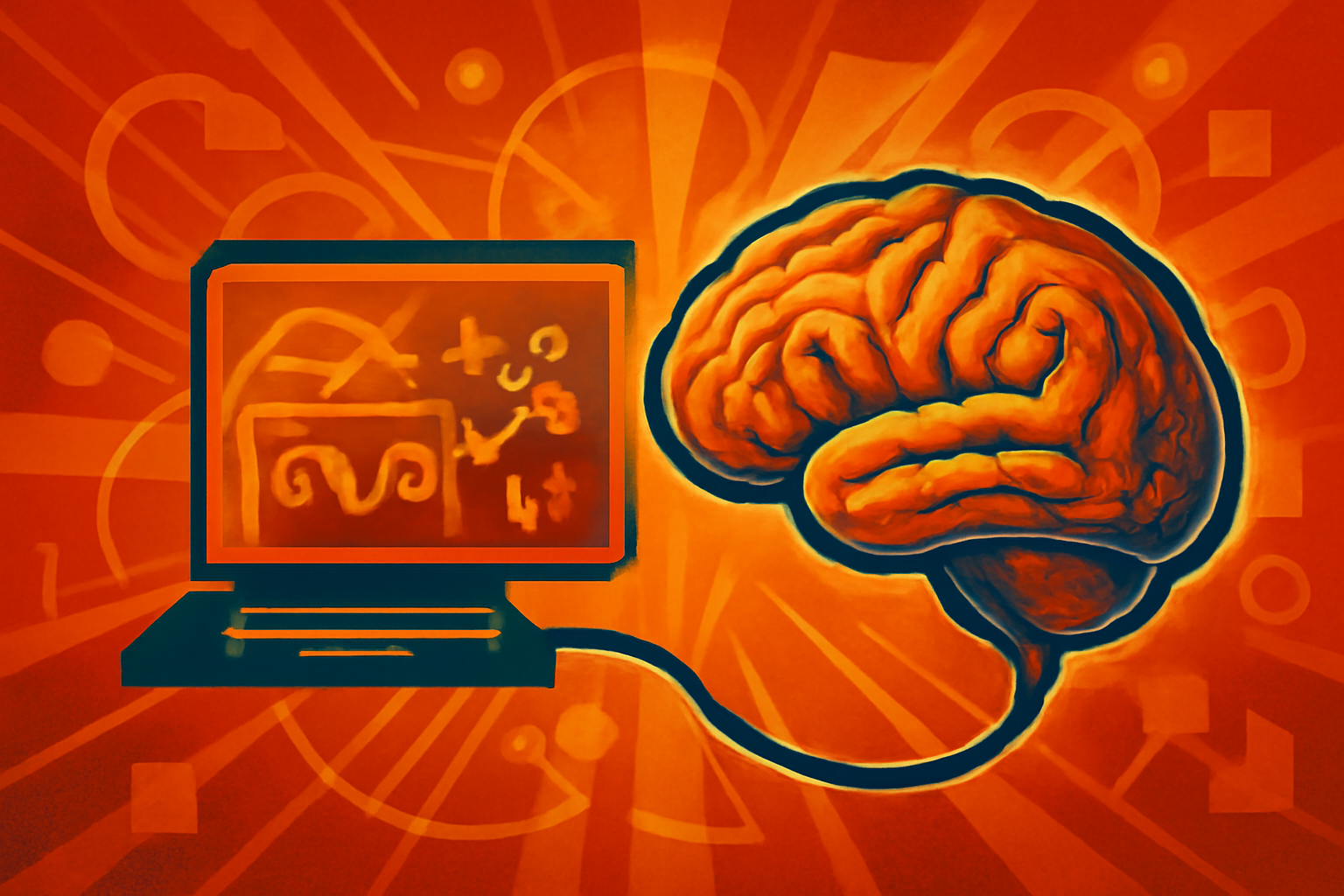 Editorial illustration of a listener hearing a story, with abstract neural activity patterns shown in the hippocampus.